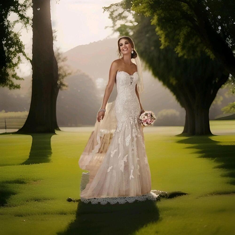 Stella York 6257 in Ivory - Size 6 whimsical wedding dress $2000
